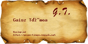 Gaisz Tímea névjegykártya