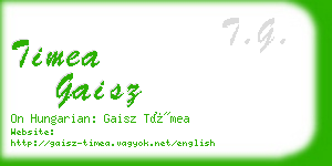 timea gaisz business card